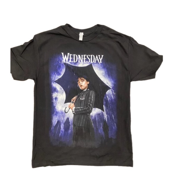 Wednesday Addams black T-shirt Addams family unisex cotton T-shirt movies tv - Picture 1 of 1